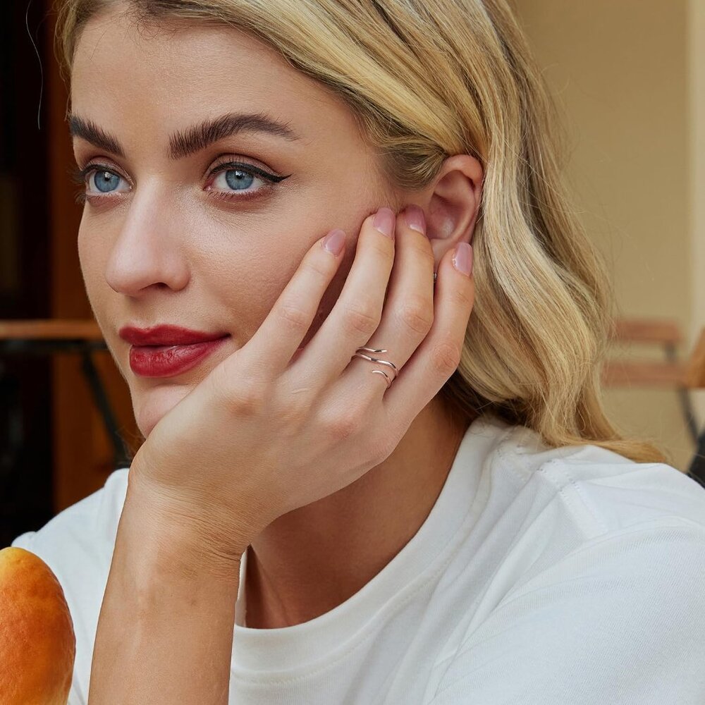 Multi-Layer Leaf Adjustable Ring In 925 Sterling … - image 3